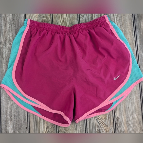 Nike Dri-fit Fuschia Running Shorts With Drawstring And Liner - Picture 1 of 6
